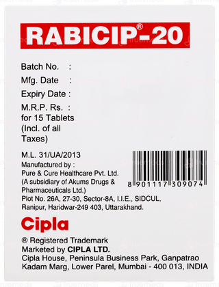 Rabicip 20 Tablet 15