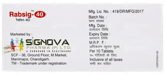 Rabsig 40 Tablet 10 Rabsig 40 Tablet 10