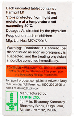 Ramistar 10 Tablet 15