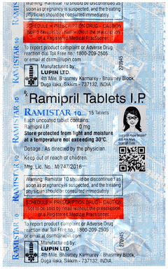 Ramistar 10 Tablet 15