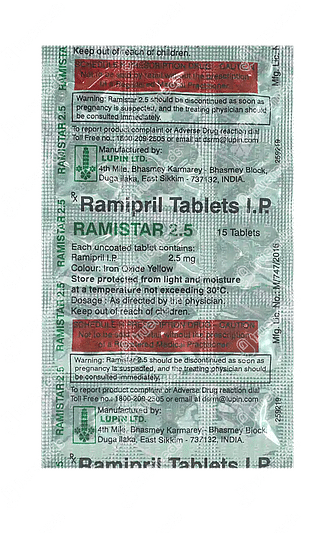 Ramistar 2.5 MG Tablet 15