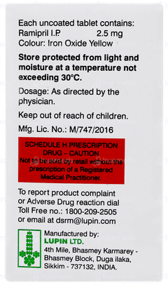 Ramistar 2.5 Tablet 15 Ramistar 2.5 Tablet 15