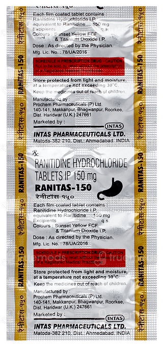 Ranitas 150 Tablet 10