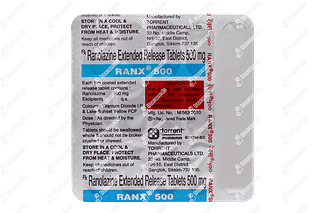 Ranx 500 MG Tablet Er 15