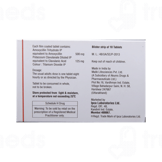 Rapiclav 625 Tablet 10