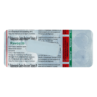 Ravoz 20 Mg Tablet 10
