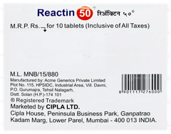 Reactin 50 Tablet 10 Reactin 50 Tablet 10