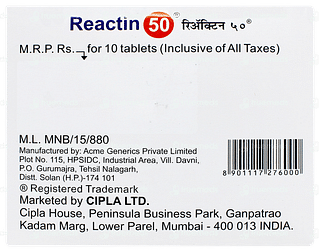 Reactin 50 Tablet 10