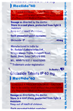 Reclide 40 Tablet 15