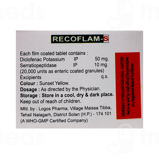 Recoflam S 50/10 MG Tablet 10