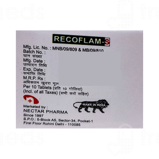 Recoflam S 50/10 MG Tablet 10