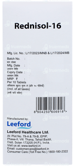 Rednisol 16 Tablet 10 Rednisol 16 Tablet 10