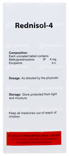 Rednisol 4 Tablet 10 Rednisol 4 Tablet 10