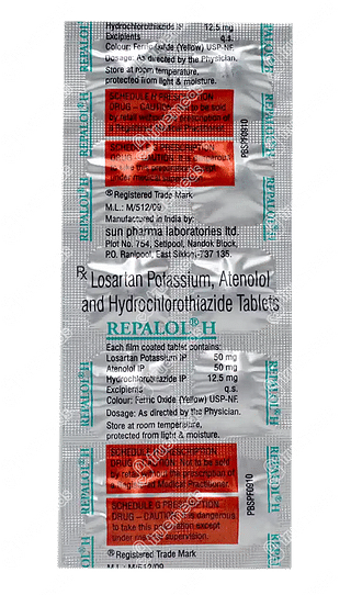 Repalol H 50/50/12.5 MG Tablet 10