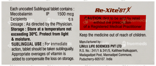 Re Xite Bt Sublingual Tablet 10