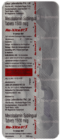 Re Xite Bt Sublingual Tablet 10
