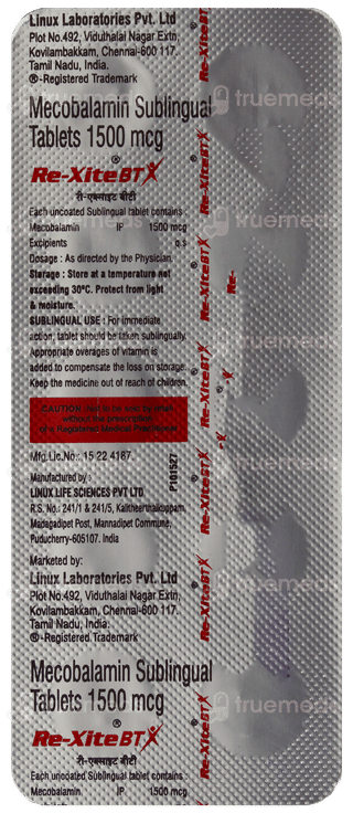 Re Xite Bt Sublingual Tablet 10