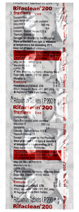 Rifaclean 200 Tablet 10