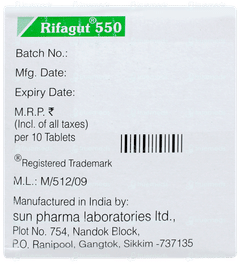Rifagut 550 Tablet 10 Rifagut 550 Tablet 10