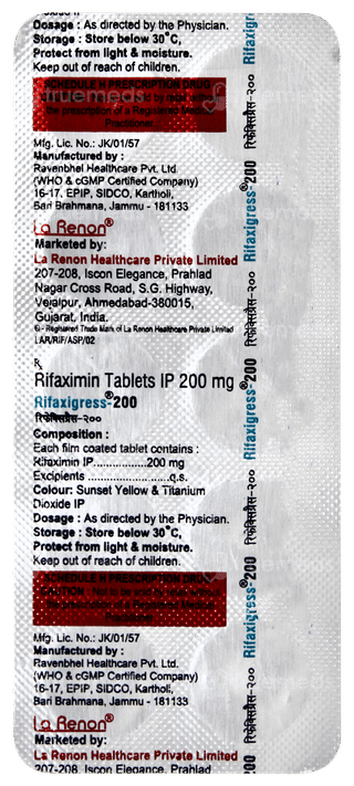 Rifaxigress 200 Tablet 10