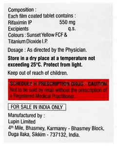 Rifaximax 550 Tablet 10 Rifaximax 550 Tablet 10