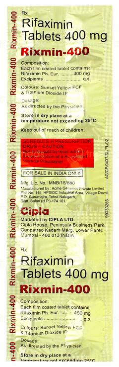 Rixmin 400 Tablet 10 Rixmin 400 Tablet 10