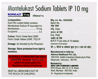 Romilast 10mg Tablet 15