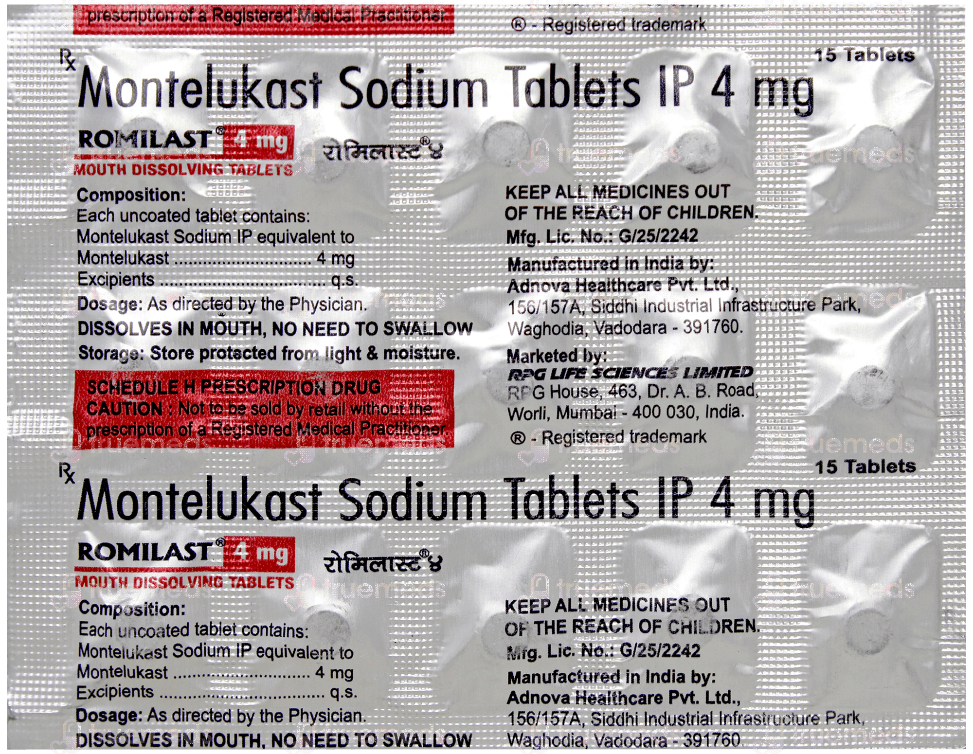 Romilast 4Mg Tablet 15