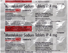 Romilast 4mg Tablet 15