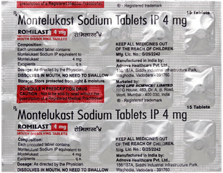 Romilast 4mg Tablet 15