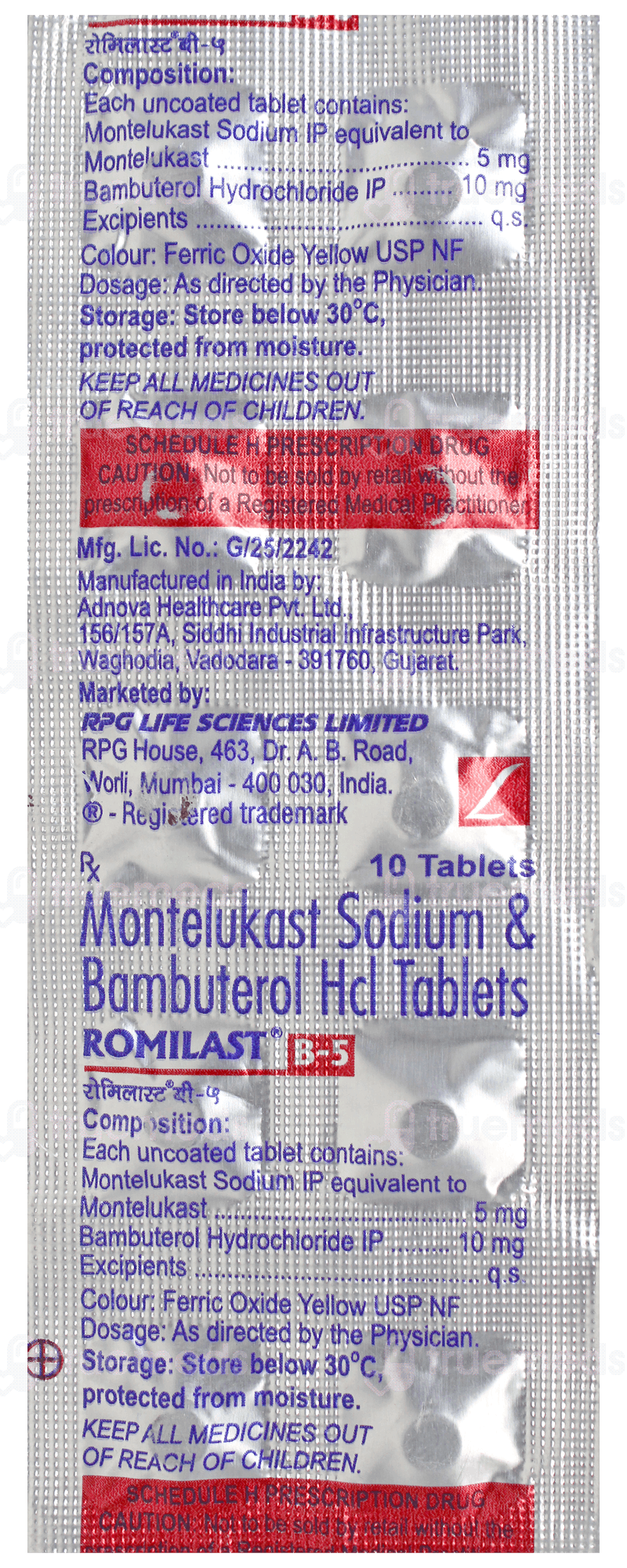 Romilast B 5 Tablet 10