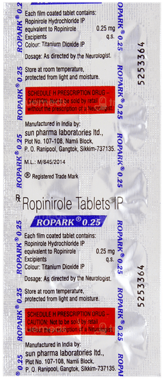 Ropark 0.25 Tablet 10 Ropark 0.25 Tablet 10