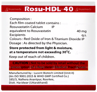 Rosu Hdl 40 Tablet 10