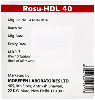 Rosu Hdl 40 Tablet 10