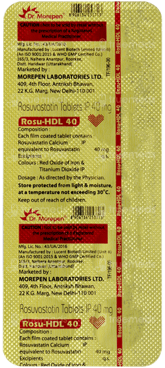 Rosu Hdl 40 Tablet 10