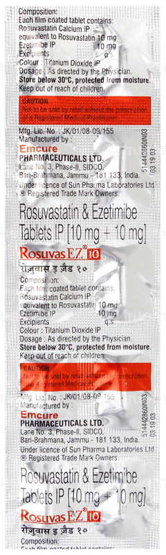 Rosuvas Ez 10 Tablet 10