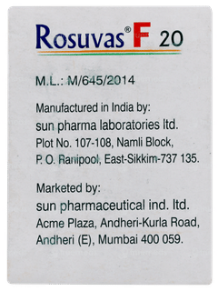 Rosuvas F 20 Tablet 10 Rosuvas F 20 Tablet 10
