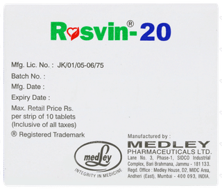 Rosvin 20 Tablet 10