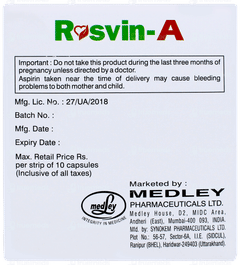 Rosvin A Capsule 10 Rosvin A Capsule 10