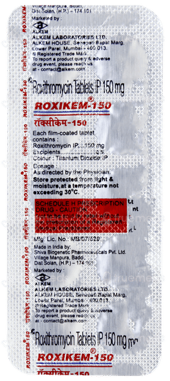 Roxikem 150 Tablet 10 Roxikem 150 Tablet 10