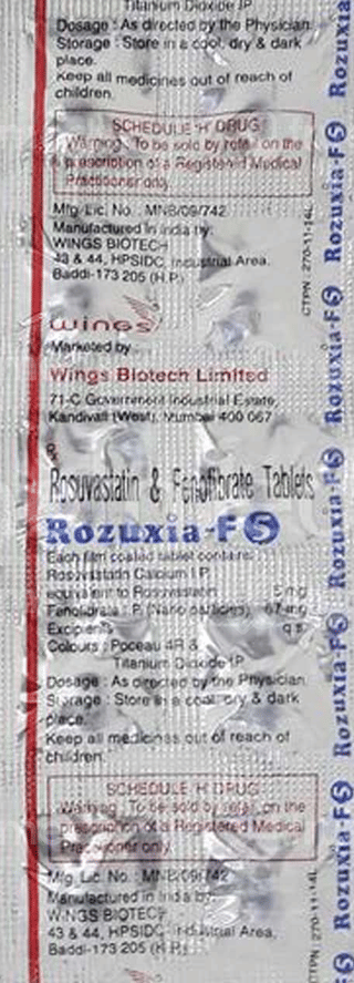 Rozuxia F 5 Tablet 10