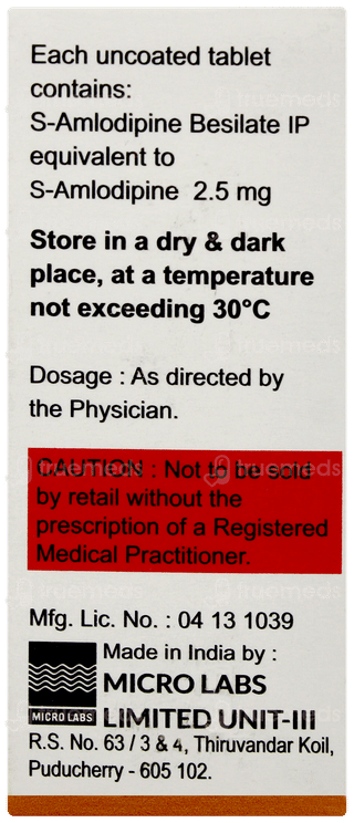 S Amlong 2.5 Tablet 10