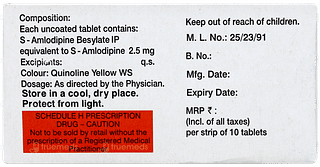 S Amlosafe 2.5 Tablet 10