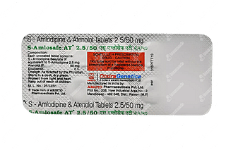 S Amlosafe At 50/2.5 MG Tablet 10