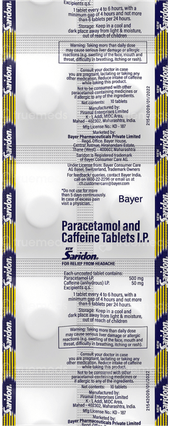 Saridon Tablet 10