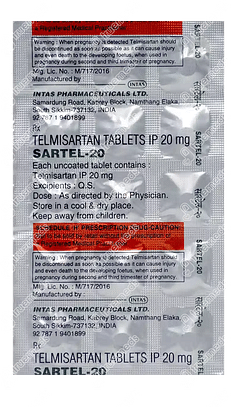 Sartel 20 Tablet 15