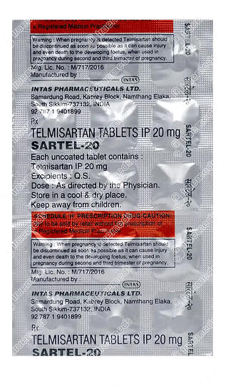 Sartel 20 MG Tablet 15