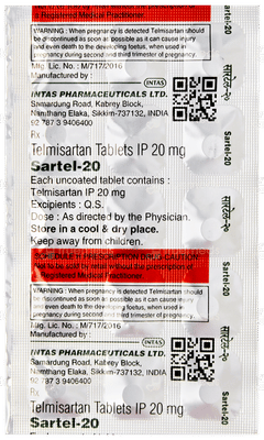 Sartel 20 Tablet 15 Sartel 20 Tablet 15
