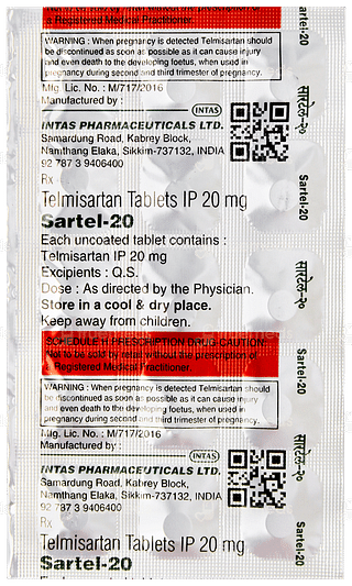 Sartel 20 Tablet 15