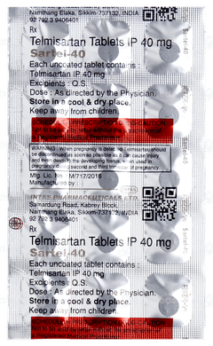 Sartel 40 Tablet 15 Sartel 40 Tablet 15